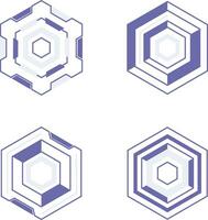 futuriste hexagone hud Cadre forme. vecteur illustration