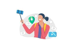 vlogger vecteur illustration