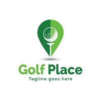 le golf point logo conception. des sports le golf logo concept. point le golf conception modèle vecteur