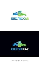 3d électrique voiture logo, électrique voiture logo vecteur