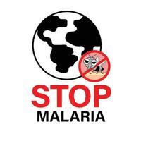 Arrêtez paludisme signe. vecteur illustration.