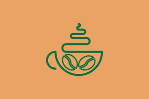 café logo conception vecteur illustraton