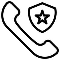 icône de ligne de police vecteur