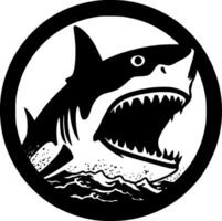 requin - minimaliste et plat logo - vecteur illustration