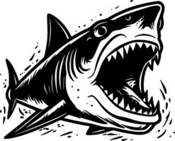 requin, noir et blanc vecteur illustration