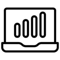 icône de ligne d'ordinateur portable vecteur