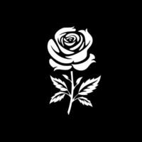 Rose - minimaliste et plat logo - vecteur illustration