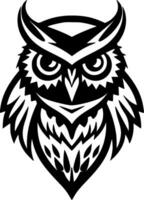 hibou - minimaliste et plat logo - vecteur illustration