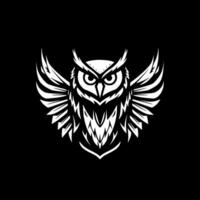 hibou, noir et blanc vecteur illustration