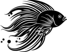 poisson, noir et blanc vecteur illustration