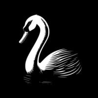 cygne - minimaliste et plat logo - vecteur illustration