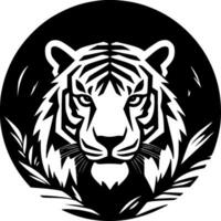 tigre, noir et blanc vecteur illustration