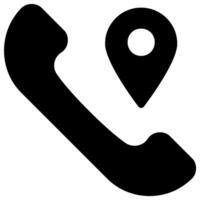icône de glyphe d'appel vecteur