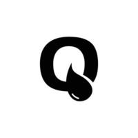 lettre q l'eau laissez tomber logo conception vecteur image