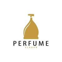 luxe parfum logo, cosmétique vaporisateur bouteille parfum illustration conception vecteur modèle