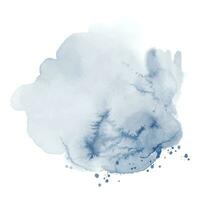 tache bleu de tache éclaboussure aquarelle peinte à la main sur blanc Contexte vecteur