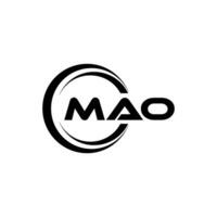 création de logo de lettre mao en illustration. logo vectoriel, dessins de calligraphie pour logo, affiche, invitation, etc. vecteur