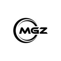 mgz logo conception, inspiration pour une unique identité. moderne élégance et Créatif conception. filigrane votre Succès avec le frappant cette logo. vecteur