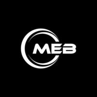 meb logo conception, inspiration pour une unique identité. moderne élégance et Créatif conception. filigrane votre Succès avec le frappant cette logo. vecteur