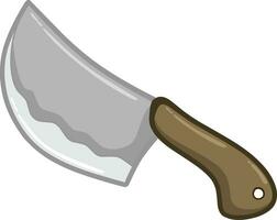 dessin animé de couteau isolé sur blanc vecteur