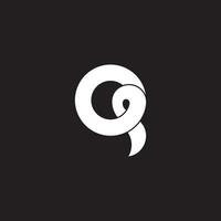 lettre q chevauchement ruban Facile conception logo vecteur