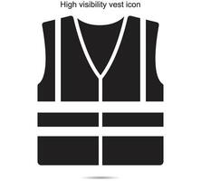 haute visibilité gilet icône, vecteur illustration.