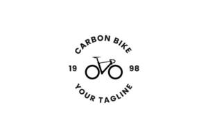 carbone bicyclette logo vecteur icône illustration