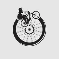 logo de vélo de montagne vecteur