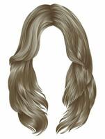 femme tendance cheveux longs couleurs blondes. mode beauté. graphique 3d réaliste vecteur