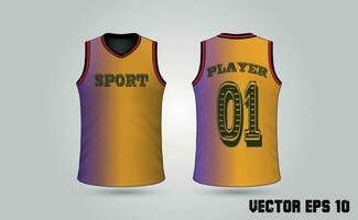 vecteur plaine basketball uniforme T-shirt