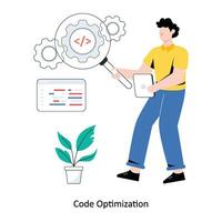 code optimisation plat style conception vecteur illustration. Stock illustration
