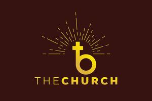 branché et professionnel lettre b église signe Christian et paisible vecteur logo conception