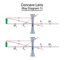 concave lentille rayon diagramme 1 vecteur