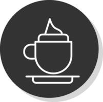 conception d'icône vectorielle cappuccino vecteur