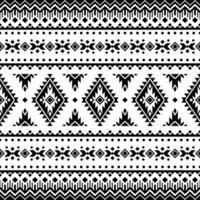 originaire de américain géométrique avec Triangle et rectangle. ethnique modèle. style de sans couture navajo tribu. noir et blanc couleurs. conception pour textile, tissu, vêtements, rideau, tapis, ornement, Contexte. vecteur