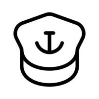 capitaine chapeau icône vecteur symbole conception illustration
