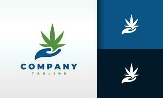 main cannabis logo vecteur