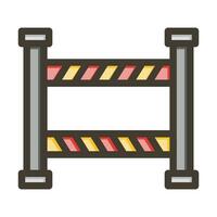 barrière vecteur épais ligne rempli couleurs icône pour personnel et commercial utiliser.