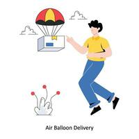 air ballon livraison plat style conception vecteur illustration. Stock illustration