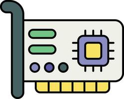 réseau interface carte Couleur contour icône conception style vecteur