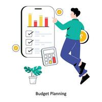 budget Planification plat style conception vecteur illustration. Stock illustration