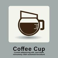 café tasse icône, chaud café tasse icône pour utilisation applications et sites Internet vecteur illustration.