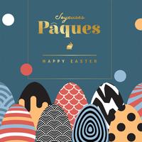 joyeuses paques vector design