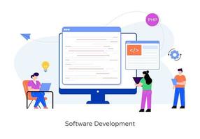 développement et programmation de logiciels vecteur