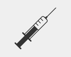 vecteur d'icônes médicales. médicament de médecine d'icône de seringue.