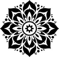 mandala, minimaliste et Facile silhouette - vecteur illustration