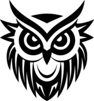 hibou - minimaliste et plat logo - vecteur illustration