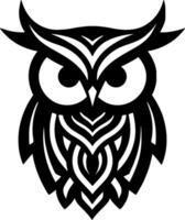 hibou, noir et blanc vecteur illustration