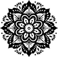 mandala, noir et blanc vecteur illustration