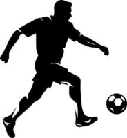 football, minimaliste et Facile silhouette - vecteur illustration